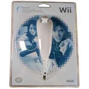 OEM Nintendo Wii Nunchuk Controller White Sealed Accessory RVL-004 UPC 890073